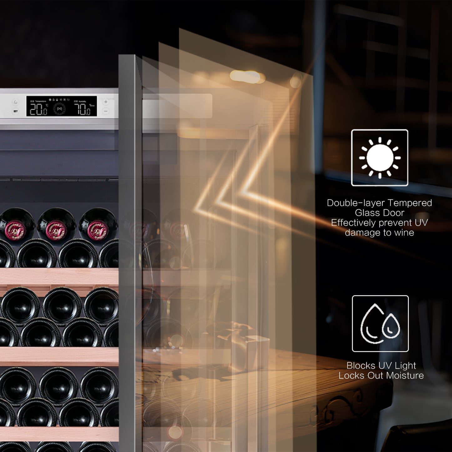 ZIEUN 357L Wine Cooler Refrigerator